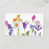 Carte d'accompagnement Fleurs printanières en fleu (Dos)