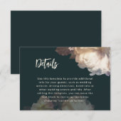 Carte D'accompagnement Fleurs Romantiques Détails Élégants de Mariage Flo (Devant / Derrière)