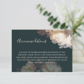 Carte D'accompagnement Fleurs romantiques Floral Mariage élégant (Debout devant)