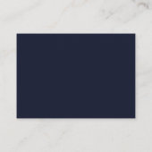 Carte D'accompagnement Fleurs rose pâle - Navy | (Dos)