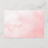 Carte D'accompagnement Fleurs roses blanches Détails du Mariage Aquarelle (Dos)