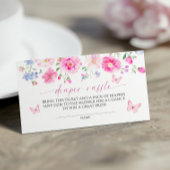 Carte D'accompagnement Fleurs roses brillantes Raffle de couches