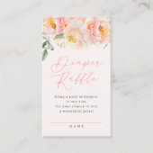 Carte D'accompagnement Fleurs roses douces Fille Baby shower Déchet Raffl (Devant)