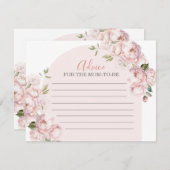 Carte D'accompagnement Fleurs roses Fille bébé en fleur Conseils pour mam (Devant / Derrière)