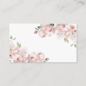 Carte D'accompagnement Fleurs roses Fille bébé en fleur de fleur Raffle (Dos)