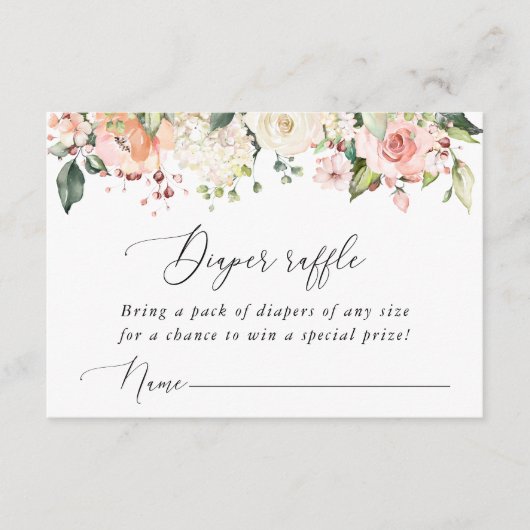 Carte D'accompagnement Fleurs roses, Fleurs blanches, Boho, Déchets (Devant)