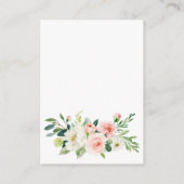 Carte D'accompagnement Fleurs Roses Fluides Verdure Affichage Douche (Dos)