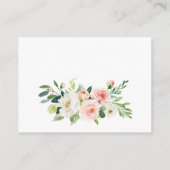 Carte D'accompagnement Fleurs Roses Fluides Verdure Floral Display Douche (Dos)