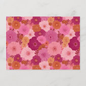Carte D'accompagnement Fleurs roses joyeuses (Dos)