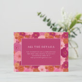 Carte D'accompagnement Fleurs roses joyeuses (Debout devant)