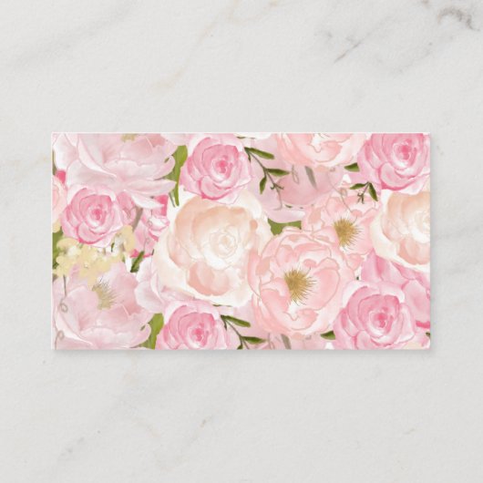 Carte D'accompagnement Fleurs roses Réserver En remplacement, Apporter un (Dos)