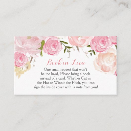 Carte D'accompagnement Fleurs roses Réserver En remplacement, Apporter un (Devant)