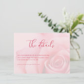 Carte D'accompagnement Fleurs roses romantiques (Debout devant)