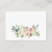 Carte D'accompagnement Fleurs Roses Rouges Verdure Floral Détails Mariage (Dos)