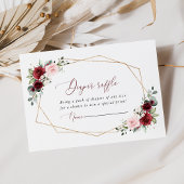 Carte D'accompagnement Fleurs Rouges Bourgognes, Fleurs Roses, Raffle De