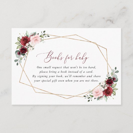 Carte D'accompagnement Fleurs Rouges Bourguignonnes, Fleurs Roses, Livres (Devant)