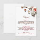 Carte D'accompagnement Fleurs sauvages 3D blanches (Devant / Derrière)
