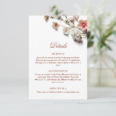 Carte D'accompagnement Fleurs sauvages 3D blanches (Debout devant)