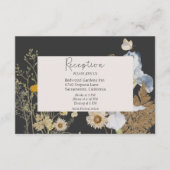 Carte D'accompagnement Fleurs sauvages à la réception de mariage au charb (Devant)