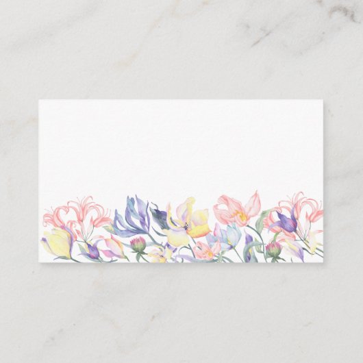 Carte D'accompagnement Fleurs sauvages - Affichage de douche (Dos)