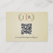 Carte D'accompagnement Fleurs sauvages aquarelle, Code QR - Blé (Dos)