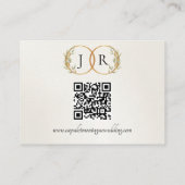 Carte D'accompagnement Fleurs sauvages aquarelle, code QR - Crème (Dos)