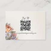 Carte D'accompagnement Fleurs sauvages aquarelle, code QR - ivoire (Dos)
