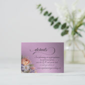 Carte D'accompagnement Fleurs sauvages aquarelle, code QR - Lavande (Debout devant)