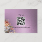 Carte D'accompagnement Fleurs sauvages aquarelle, code QR - Lavande (Dos)