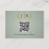 Carte D'accompagnement Fleurs sauvages aquarelle, code QR - Sauge (Dos)