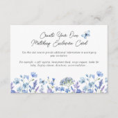 Carte D'accompagnement Fleurs sauvages bleues délicates couverture floral (Devant)