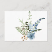 Carte D'accompagnement Fleurs sauvages bleues poussiéreuses rustiques et  (Dos)