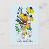 Carte D'accompagnement Fleurs sauvages Champignons bleus (Dos)