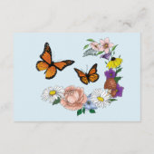 Carte D'accompagnement Fleurs sauvages Champignons bleus floraux (Dos)