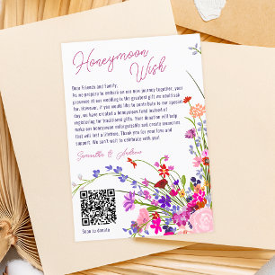 Carte D'accompagnement Fleurs sauvages chics et modernes souhaitant bien 