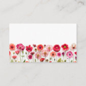 Carte D'accompagnement Fleurs sauvages Combien de baisers jeu nuptiale (Dos)