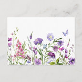 Carte D'accompagnement Fleurs Sauvages de Prairie Contemporaines Puits de (Dos)