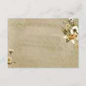 Carte D'accompagnement Fleurs sauvages d'été et Mariage de réception (Dos)