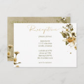 Carte D'accompagnement Fleurs sauvages d'été et Mariage de réception (Devant / Derrière)