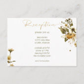 Carte D'accompagnement Fleurs sauvages d'été et Mariage de réception (Devant)