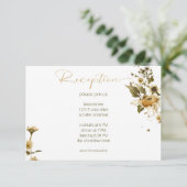 Carte D'accompagnement Fleurs sauvages d'été et Mariage de réception (Debout devant)