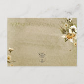 Carte D'accompagnement Fleurs sauvages d'été et Mariage de réception (Dos)