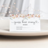 Carte D'accompagnement Fleurs sauvages devinez combien de baisers jeu nup