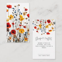 Fleurs sauvages Élégant Baby Shower Tirage au sort