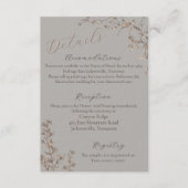 Carte D'accompagnement Fleurs sauvages élégantes et rustiques de l'armois (Devant)