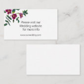 Carte D'accompagnement Fleurs sauvages élégantes modernes aquarelle rose  (Devant / Derrière)