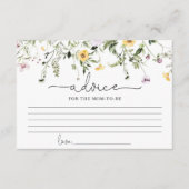 Carte D'accompagnement Fleurs sauvages florale romantique Conseils pour m (Devant)