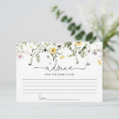 Carte D'accompagnement Fleurs sauvages florale romantique Conseils pour m (Debout devant)
