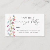 Carte D'accompagnement Fleurs sauvages : La taille du ventre de maman (Devant)