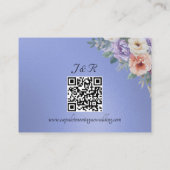 Carte D'accompagnement Fleurs sauvages printanières, code QR - Bleu (Dos)